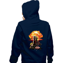Load image into Gallery viewer, Secret_Shirts Zippered Hoodies, Unisex / Small / Navy Martians Gazing at the Moon
