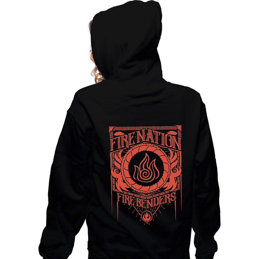 Shirts Zippered Hoodies, Unisex / Small / Black Fire Nation
