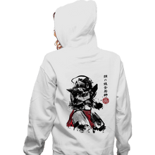 Load image into Gallery viewer, Secret_Shirts Zippered Hoodies, Unisex / Small / White Alphonse Sumi-e

