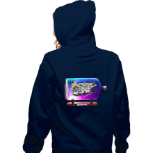 Load image into Gallery viewer, Daily_Deal_Shirts Zippered Hoodies, Unisex / Small / Navy Spaceship In A Bottle
