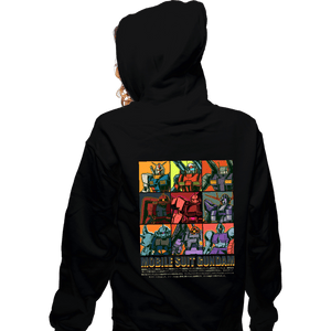 Daily_Deal_Shirts Zippered Hoodies, Unisex / Small / Black Mobile Suits
