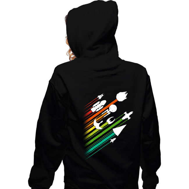 Shirts Zippered Hoodies, Unisex / Small / Black Warp Speed