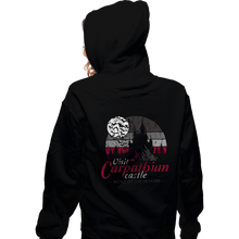 Load image into Gallery viewer, Daily_Deal_Shirts Zippered Hoodies, Unisex / Small / Black Visit Carpathian Castle
