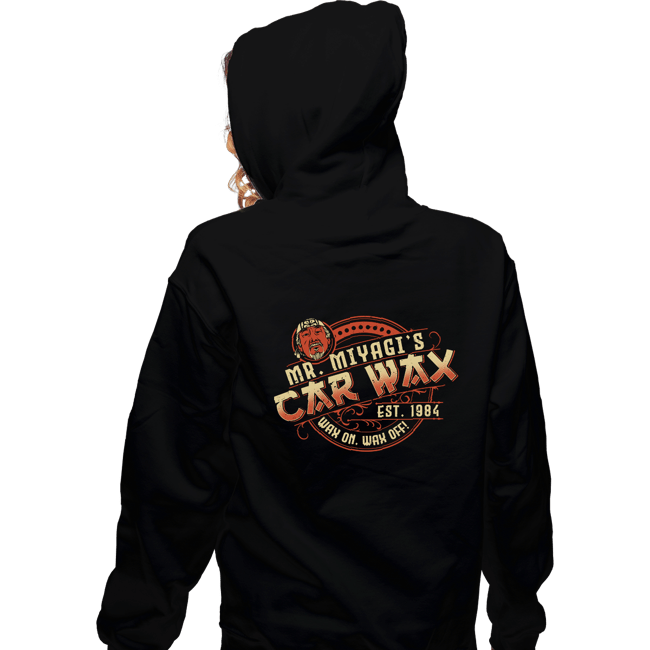 Daily_Deal_Shirts Zippered Hoodies, Unisex / Small / Black Miyagi Wax