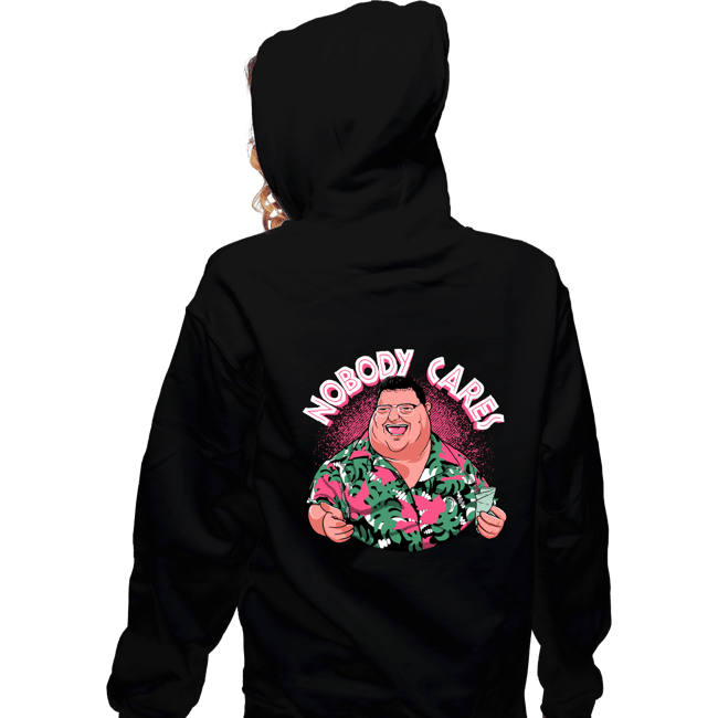 Daily_Deal_Shirts Zippered Hoodies, Unisex / Small / Black Nobody Cares