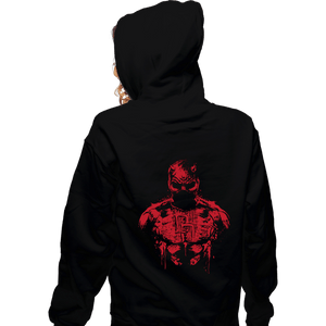 Shirts Zippered Hoodies, Unisex / Small / Black The Man Without Fear