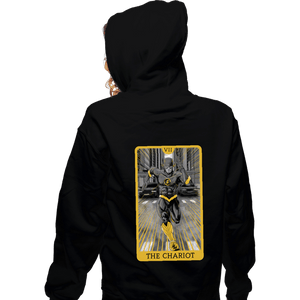 Daily_Deal_Shirts Zippered Hoodies, Unisex / Small / Black JL Tarot - The Chariot