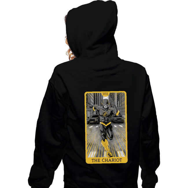 Daily_Deal_Shirts Zippered Hoodies, Unisex / Small / Black JL Tarot - The Chariot