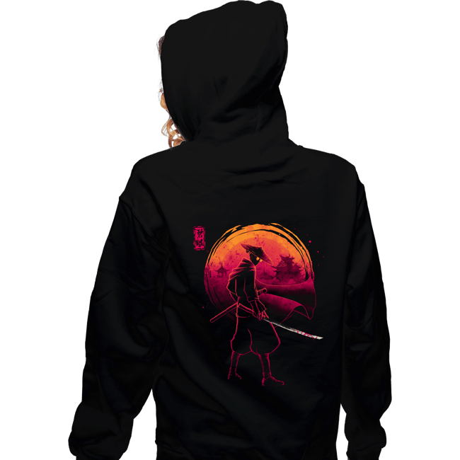 Daily_Deal_Shirts Zippered Hoodies, Unisex / Small / Black Revenge Of The Ronin