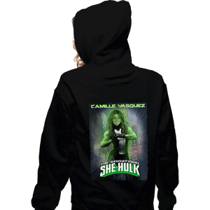 Daily_Deal_Shirts Zippered Hoodies, Unisex / Small / Black Camille Hulk