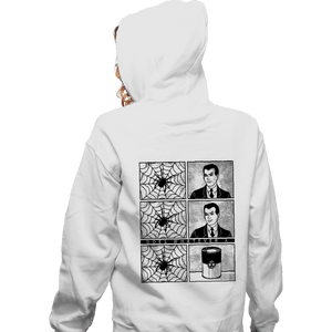 Secret_Shirts Zippered Hoodies, Unisex / Small / White Spider Can