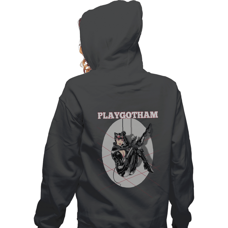 Shirts Zippered Hoodies, Unisex / Small / Dark Heather Playgotham Catwoman