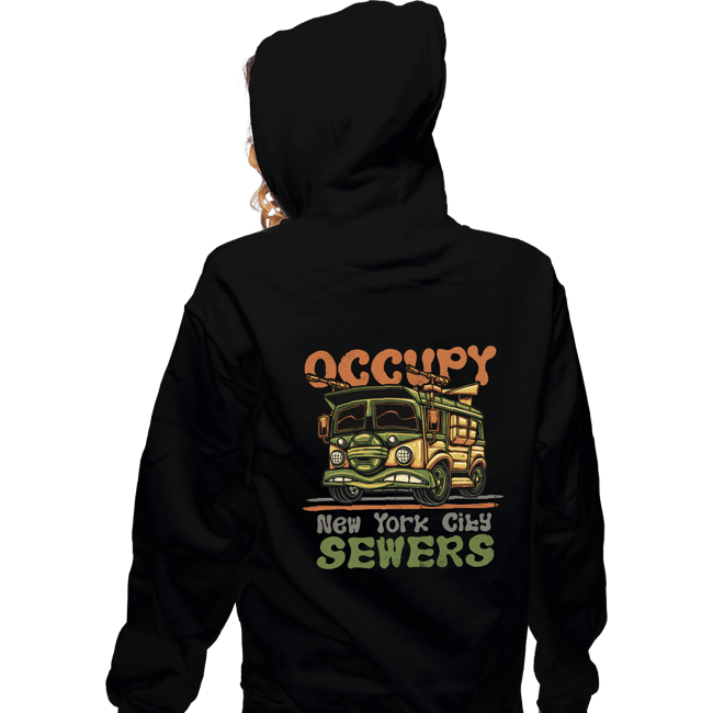 Daily_Deal_Shirts Zippered Hoodies, Unisex / Small / Black The Turtle Van
