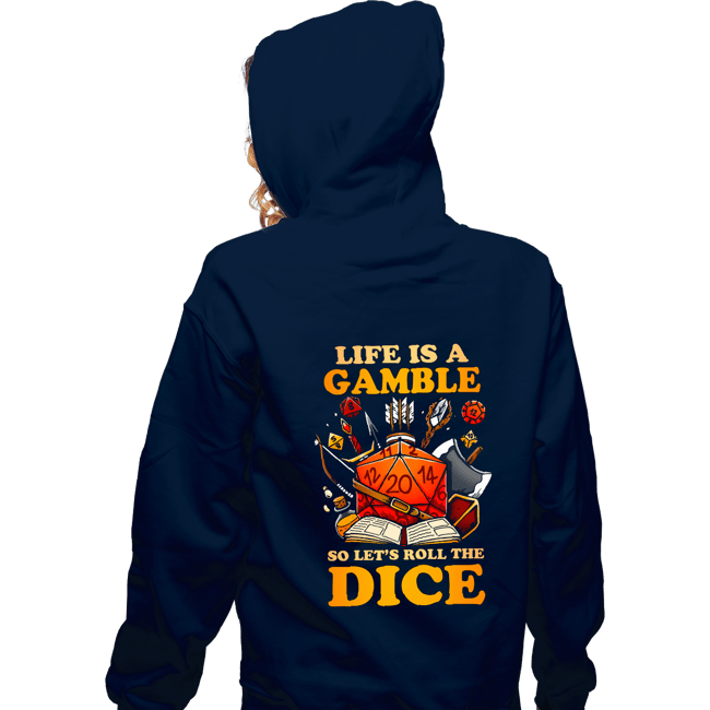 Shirts Zippered Hoodies, Unisex / Small / Navy Life Is A Gamble