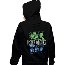 Load image into Gallery viewer, Daily_Deal_Shirts Zippered Hoodies, Unisex / Small / Black Freaks And Geeks
