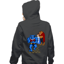 Load image into Gallery viewer, Secret_Shirts Zippered Hoodies, Unisex / Small / Dark Heather Torn Between Two Beasts
