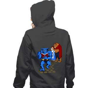 Secret_Shirts Zippered Hoodies, Unisex / Small / Dark Heather Torn Between Two Beasts