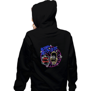 Daily_Deal_Shirts Zippered Hoodies, Unisex / Small / Black Neon Mr. Sparkle