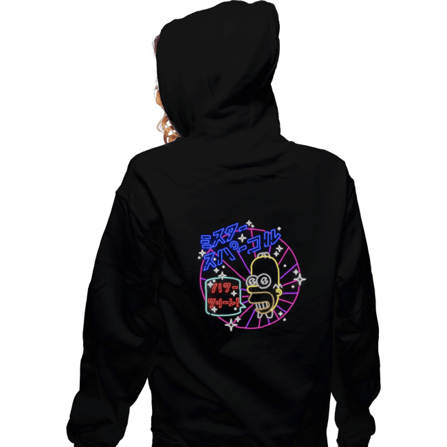 Daily_Deal_Shirts Zippered Hoodies, Unisex / Small / Black Neon Mr. Sparkle