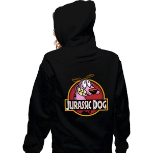 Daily_Deal_Shirts Zippered Hoodies, Unisex / Small / Black Jurassic Dog