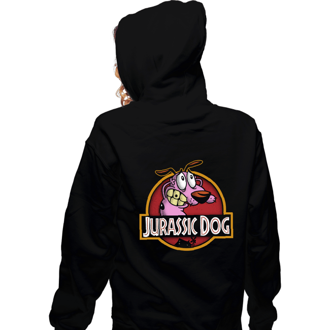 Daily_Deal_Shirts Zippered Hoodies, Unisex / Small / Black Jurassic Dog