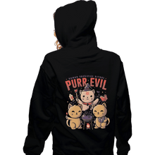Load image into Gallery viewer, Shirts Pullover Hoodies, Unisex / Small / Black Purr Evil
