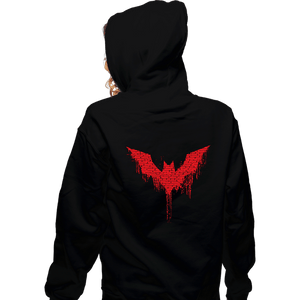 Daily_Deal_Shirts Zippered Hoodies, Unisex / Small / Black Future Bat Graffiti