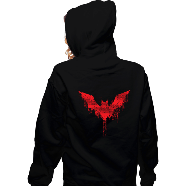 Daily_Deal_Shirts Zippered Hoodies, Unisex / Small / Black Future Bat Graffiti