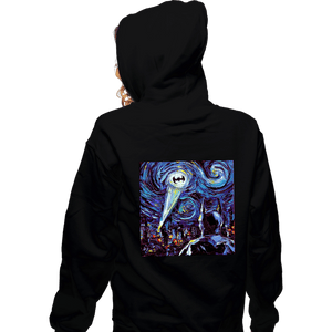 Daily_Deal_Shirts Zippered Hoodies, Unisex / Small / Black Van Gogh Never Saved Gotham