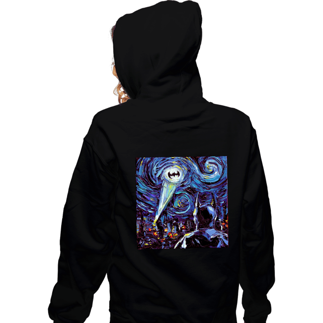 Daily_Deal_Shirts Zippered Hoodies, Unisex / Small / Black Van Gogh Never Saved Gotham