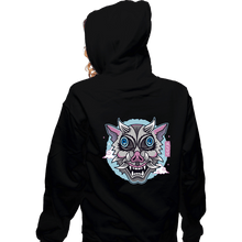 Load image into Gallery viewer, Shirts Zippered Hoodies, Unisex / Small / Black Boar Oni Mask
