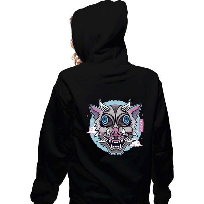 Shirts Zippered Hoodies, Unisex / Small / Black Boar Oni Mask