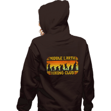 Load image into Gallery viewer, Secret_Shirts Zippered Hoodies, Unisex / Small / Dark Chocolate Hiking Club

