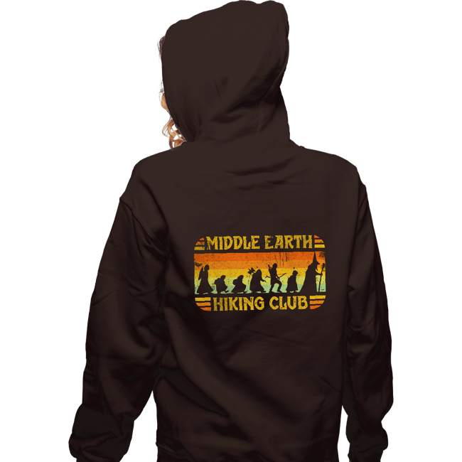 Secret_Shirts Zippered Hoodies, Unisex / Small / Dark Chocolate Hiking Club