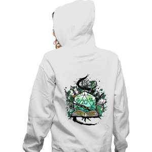 Shirts Zippered Hoodies, Unisex / Small / White Dice Sketch