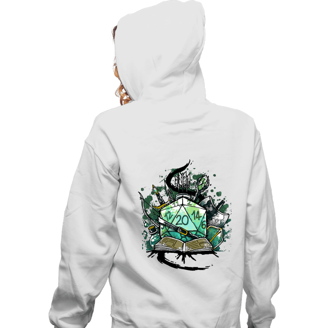 Shirts Zippered Hoodies, Unisex / Small / White Dice Sketch