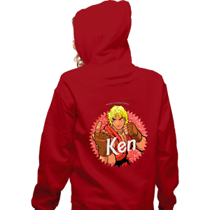 Daily_Deal_Shirts Zippered Hoodies, Unisex / Small / Red Ken Doll