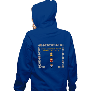 Daily_Deal_Shirts Zippered Hoodies, Unisex / Small / Royal Blue Take This Redshirt