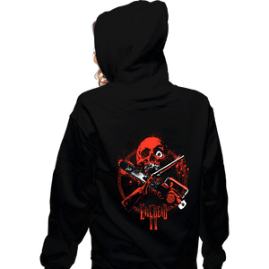 Daily_Deal_Shirts Zippered Hoodies, Unisex / Small / Black EDII Crossbone