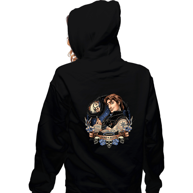 Daily_Deal_Shirts Zippered Hoodies, Unisex / Small / Black Wanted Dead or Alive