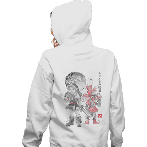 Shirts Zippered Hoodies, Unisex / Small / White Majora's Sumi-e