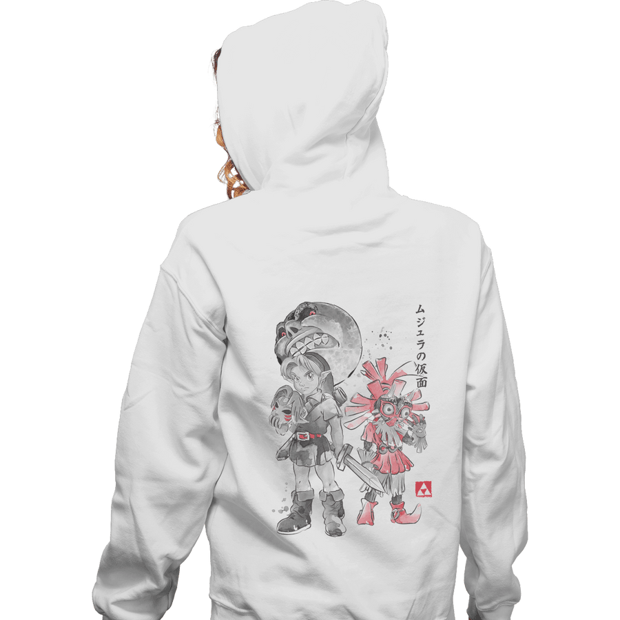 Shirts Zippered Hoodies, Unisex / Small / White Majora's Sumi-e