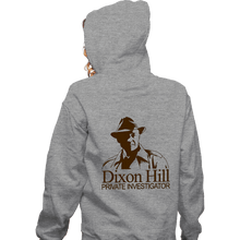 Load image into Gallery viewer, Daily_Deal_Shirts Zippered Hoodies, Unisex / Small / Sports Grey Dixon Hill Private Investigator
