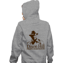 Load image into Gallery viewer, Daily_Deal_Shirts Zippered Hoodies, Unisex / Small / Sports Grey Dixon Hill Private Investigator
