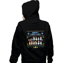 Load image into Gallery viewer, Daily_Deal_Shirts Zippered Hoodies, Unisex / Small / Black Happy Bluey Christmas
