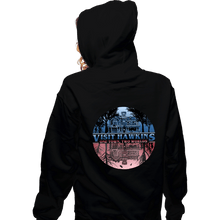 Load image into Gallery viewer, Daily_Deal_Shirts Zippered Hoodies, Unisex / Small / Black Two Worlds
