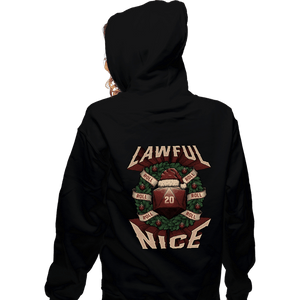 Shirts Zippered Hoodies, Unisex / Small / Black Lawful Nice Christmas