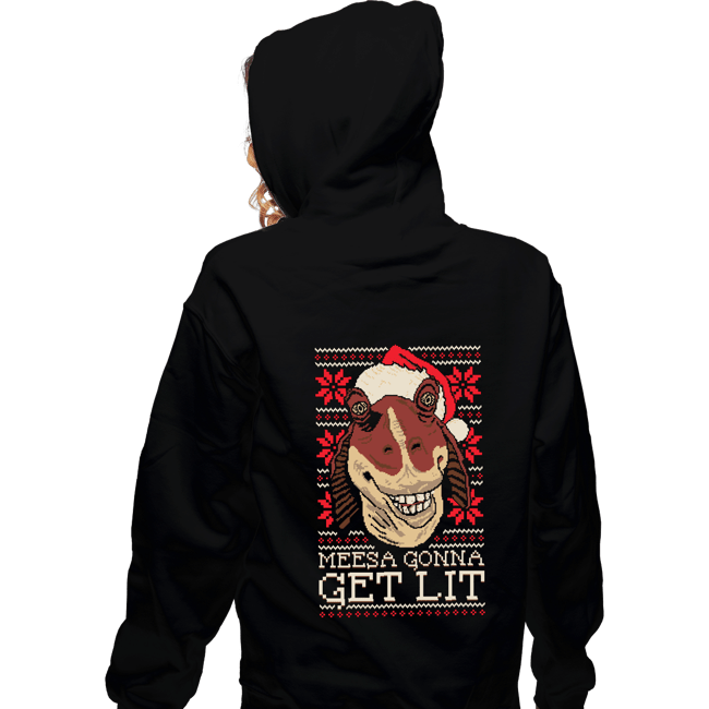 Daily_Deal_Shirts Zippered Hoodies, Unisex / Small / Black Lit Christmas