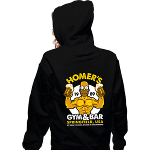 Shirts Zippered Hoodies, Unisex / Small / Black Homer's Gym