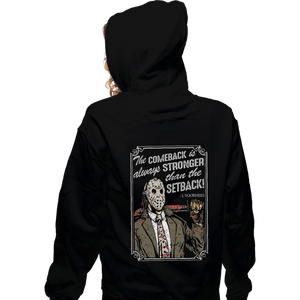 Daily_Deal_Shirts Zippered Hoodies, Unisex / Small / Black The Comeback